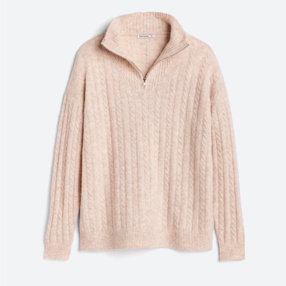 New Pink Clover Nneka Zip Collared Sweater from Stitch Fix
